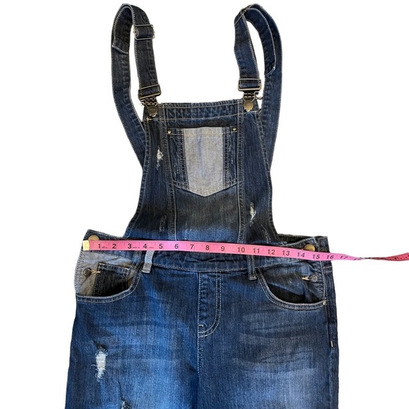 Promod Denim Full Length Jean Overall with Distress Size: 8 - Picture 6 of 14